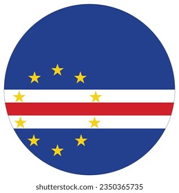 Cape Verde flag circle. Flag of Cape Verde