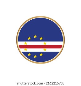 Cape Verde Flag with Circle Frame. National Flag