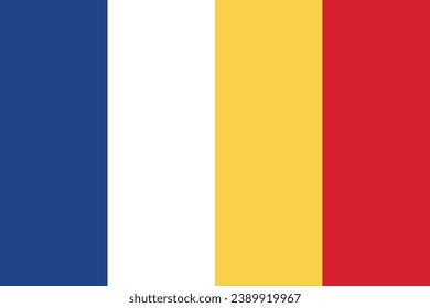 Cape Verde flag color, blue white yellow and red, Cape Verde flag color vector illustration.