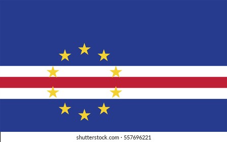 Cape Verde flag drawing by pastel on charcoal paper