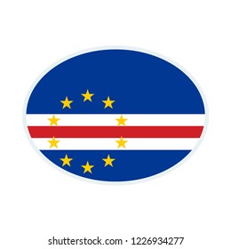 Cape Verde flag. Cape Verde ellipse flag.