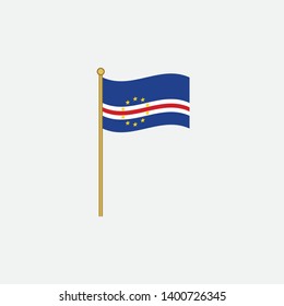 Cape Verde flag graphic element Illustration template design