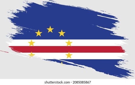 Cape Verde flag with grunge texture