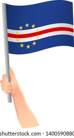 Cape Verde flag in hand icon