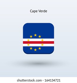 Cape Verde flag icon. Vector illustration.