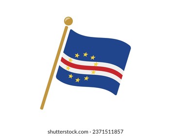 Cape Verde flag icon vector illustration