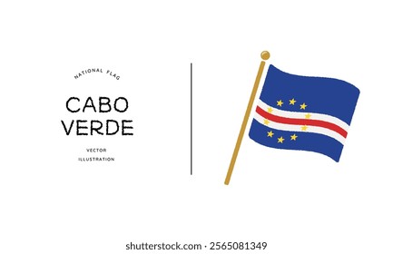 Cape Verde flag icon Vector Illustration