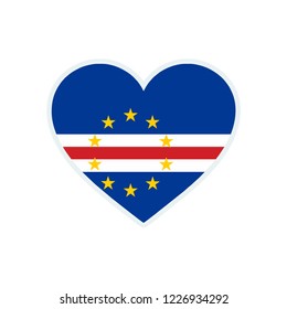 Cape Verde flag. Cape Verde love flag.