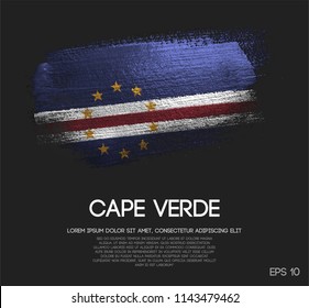 Cape Verde Flag Made of Glitter Sparkle Brush Paint Vector