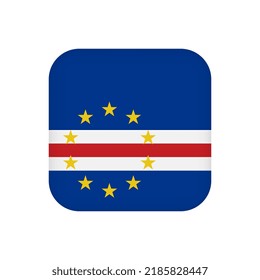 Cape Verde flag, official colors. Vector illustration.