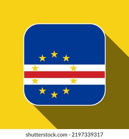 Cape Verde flag, official colors. Vector illustration.