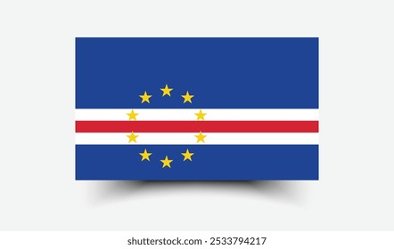 Cape Verde flag official colors and proportion digital vector illustration