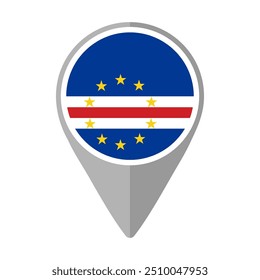 Cape Verde Flag on Location Pin