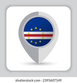 Cape Verde Flag Pin Map Icon