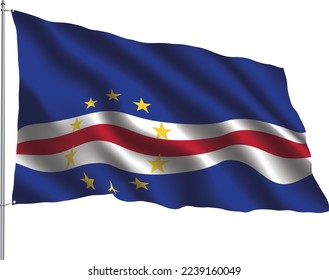 CAPE VERDE flag relation country hanging fabric travel immigration consultancy visa transparent