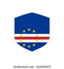 Cape Verde flag. Cape Verde shield flag.