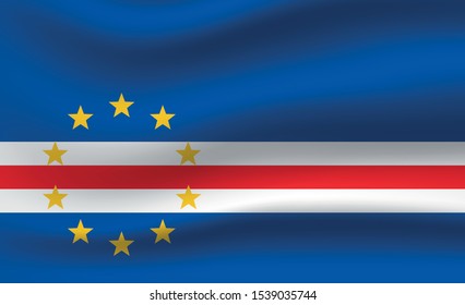 Cape Verde flag. Simple vector. National flag of Cape Verde