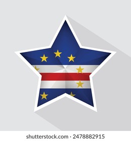 Cape Verde Flag Star Shape Icon