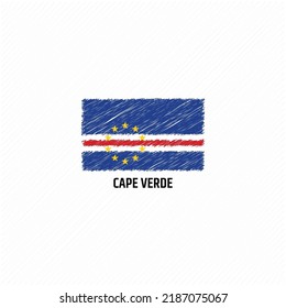 Cape Verde  flag template flat vector illustration