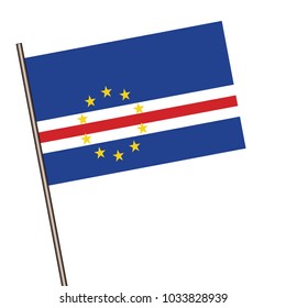 Cape Verde flag toothpick on white background