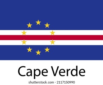 CAPE VERDE FLAG VECTOR DESIGN FOR SOCIAL MEDIA AND PRINT MEDIA.