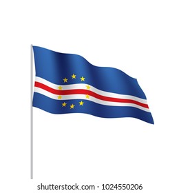 Cape Verde flag, vector illustration on a white background