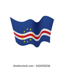 Cape Verde flag, vector illustration on a white background