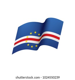 Cape Verde flag, vector illustration on a white background