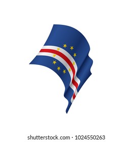 Cape Verde flag, vector illustration on a white background