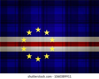 Cape Verde  Flag vector illustration. Cape Verde Flag. National Flag of Cape Verde.