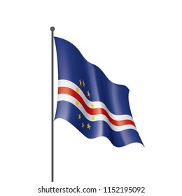 Cape Verde flag, vector illustration on a white background