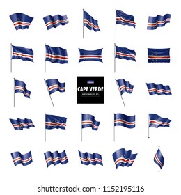 Cape Verde flag, vector illustration on a white background