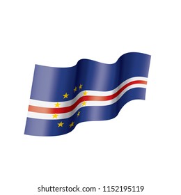 Cape Verde flag, vector illustration on a white background