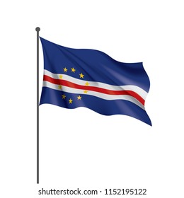 Cape Verde flag, vector illustration on a white background