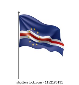 Cape Verde flag, vector illustration on a white background