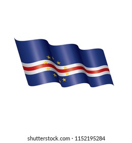 Cape Verde flag, vector illustration on a white background