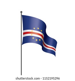 Cape Verde flag, vector illustration on a white background