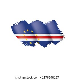 Cape Verde flag, vector illustration on a white background