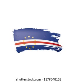 Cape Verde flag, vector illustration on a white background