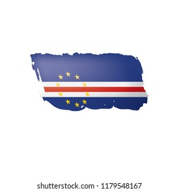 Cape Verde flag, vector illustration on a white background