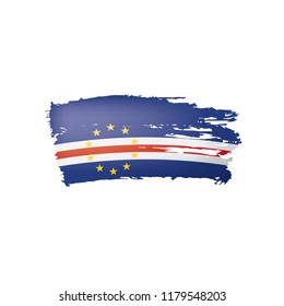 Cape Verde flag, vector illustration on a white background