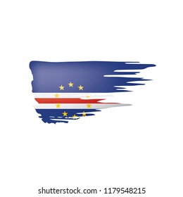 Cape Verde flag, vector illustration on a white background