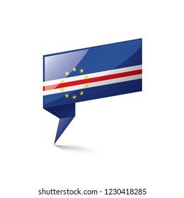 Cape Verde flag, vector illustration on a white background