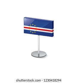 Cape Verde flag, vector illustration on a white background