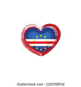 Cape Verde flag, vector illustration on a white background