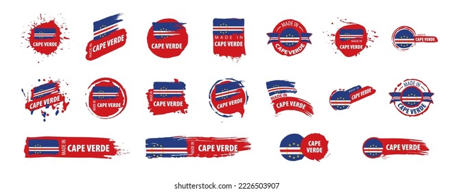 Cape Verde flag, vector illustration on a white background