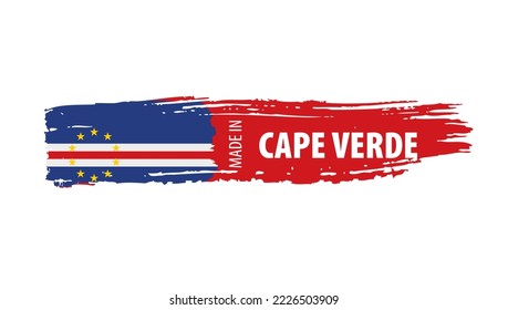 Cape Verde flag, vector illustration on a white background