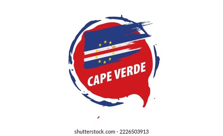 Cape Verde flag, vector illustration on a white background