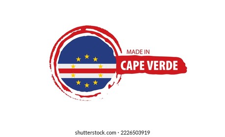 Cape Verde flag, vector illustration on a white background