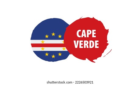 Cape Verde flag, vector illustration on a white background